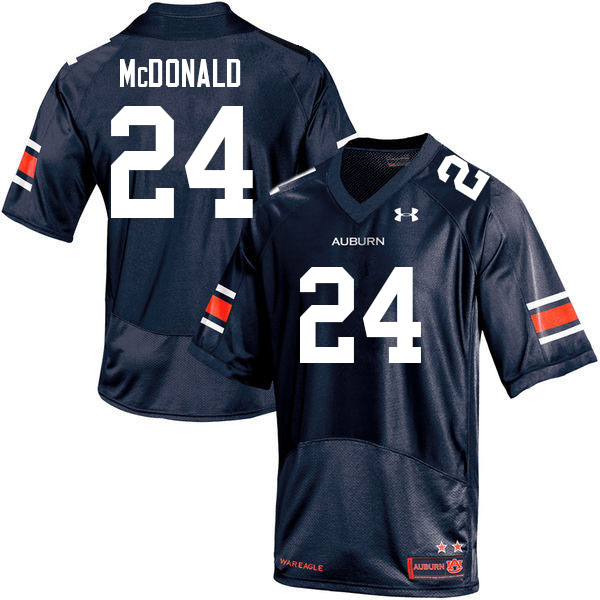 Men's Auburn Tigers #24 Craig McDonald Navy 2022 College Stitched Football Jersey